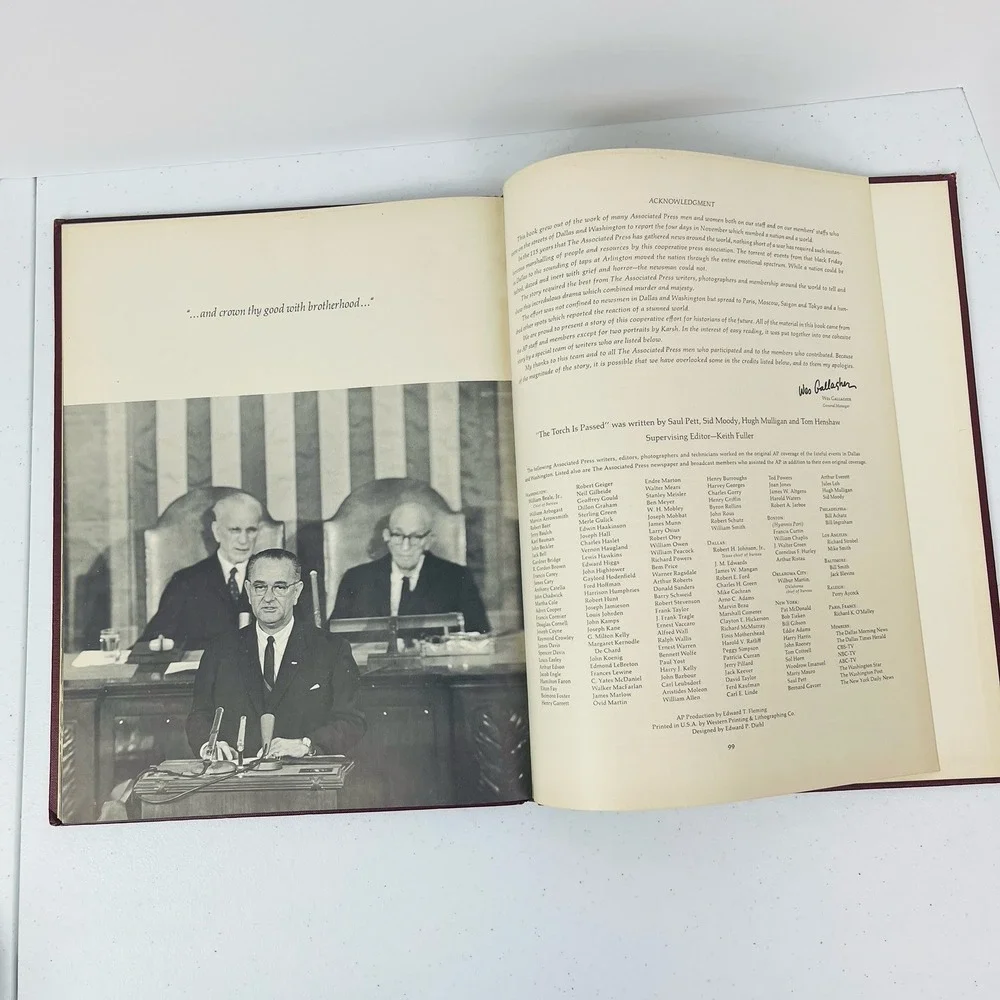 Vtg The Torch Is Passed Hardcover The Associated Press 1964 John F Kennedy